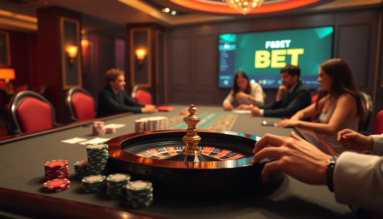 Winning strategies at F8BET; exhilarating poker action on a stylish casino table.