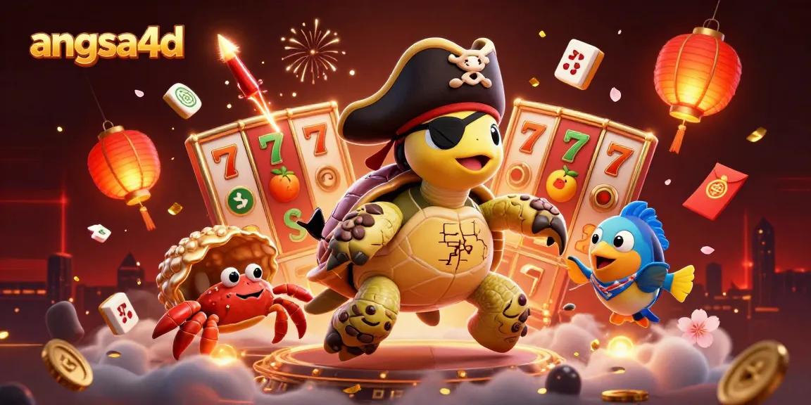 Engage with angsa4d's dynamic casino scene featuring vibrant characters and exciting slot elements.