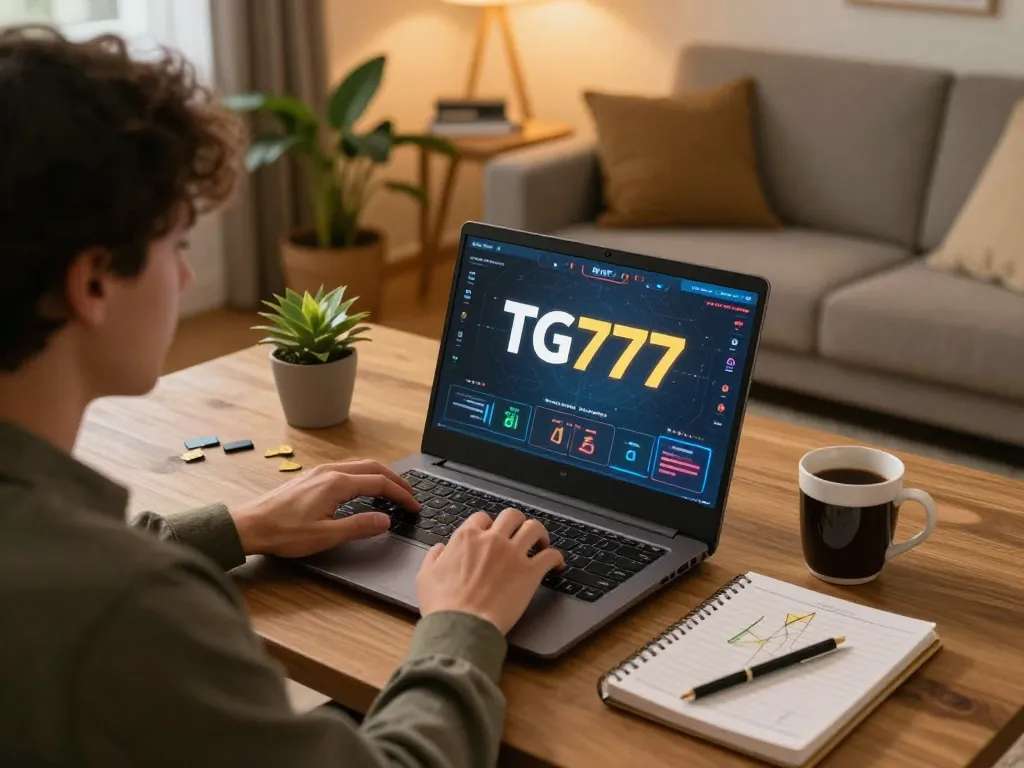 Engaging in online gaming on TG777 while managing bets and strategies in a cozy home setting.