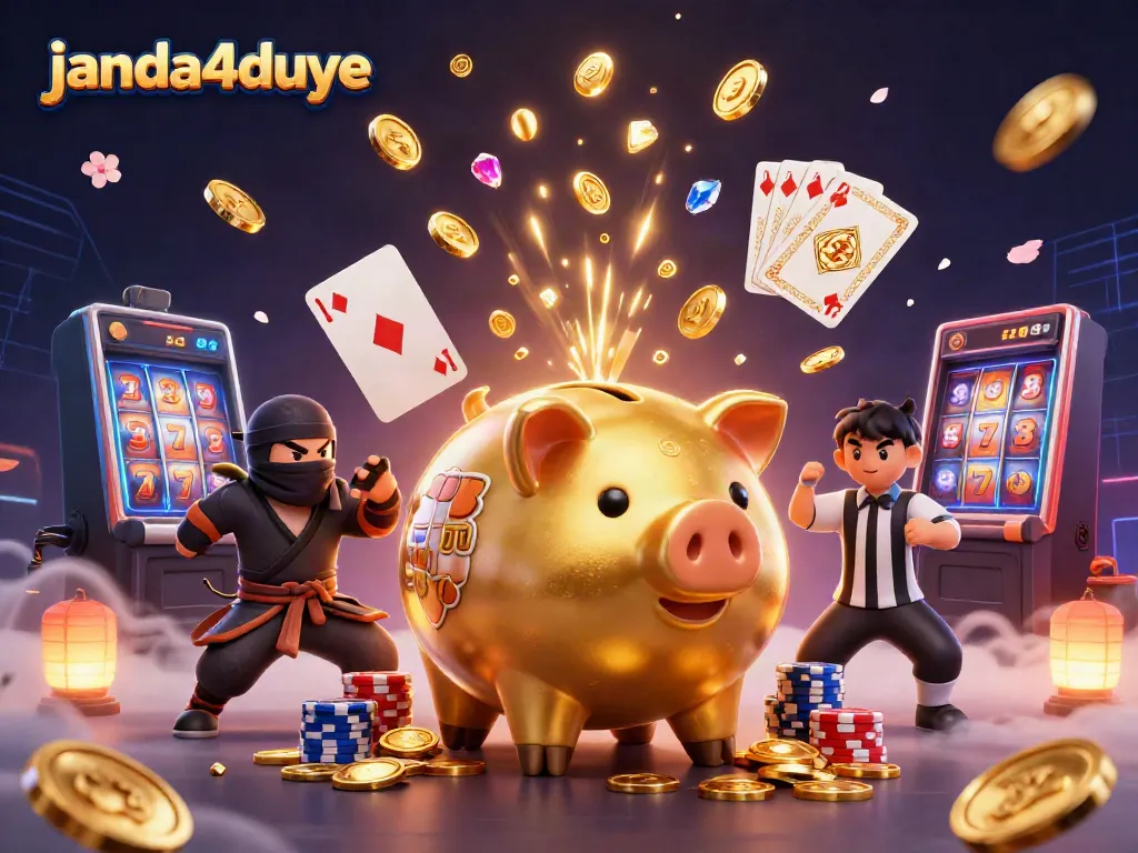 Janda4duye meraih kemenangan dengan jackpot berkilau dan ikon slot yang menarik.
