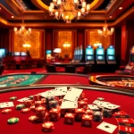 Engaging thrill of play at Nhà Cái GO88 with vibrant casino tables and gaming elements.