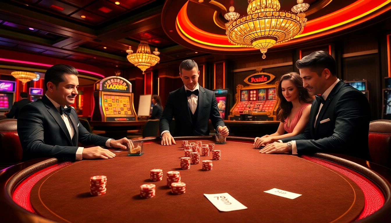 Experience the thrill of winning at 789Win with an exciting casino scene featuring poker and roulette.