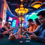 Exciting gameplay experience at co88 with vibrant neon lights and immersive digital interface.