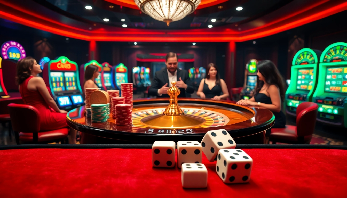 Exciting casino atmosphere with players at a tg88 roulette table, showcasing high stakes gaming.