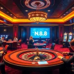 Gamble strategically at https://nk88.sa.com/ with lively casino scenes featuring poker tables and roulette wheels.