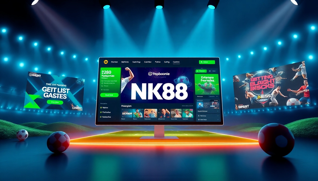 NK88 betting platform interface showcasing promotions and intuitive design