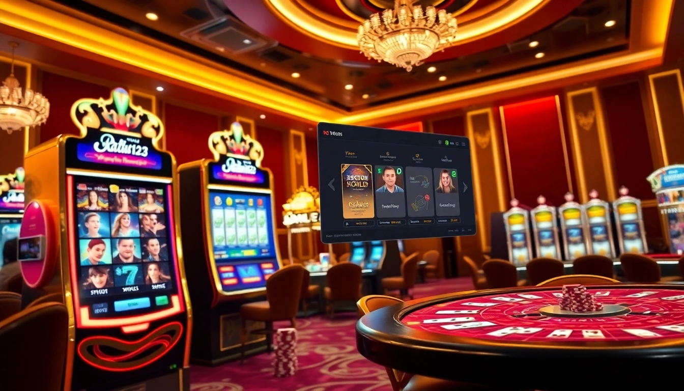 Rasakan sensasi permainan slot dengan Ratu123, menampilkan elemen kasino yang dinamis dan visual yang menarik.