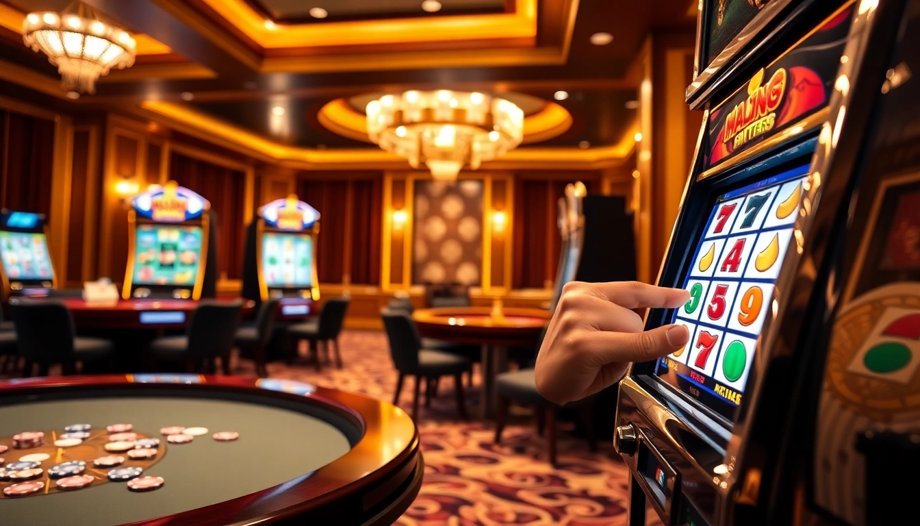 Rasakan sensasi Slot Mahjong di meja kasino mewah dengan mesin slot yang berwarna-warni.