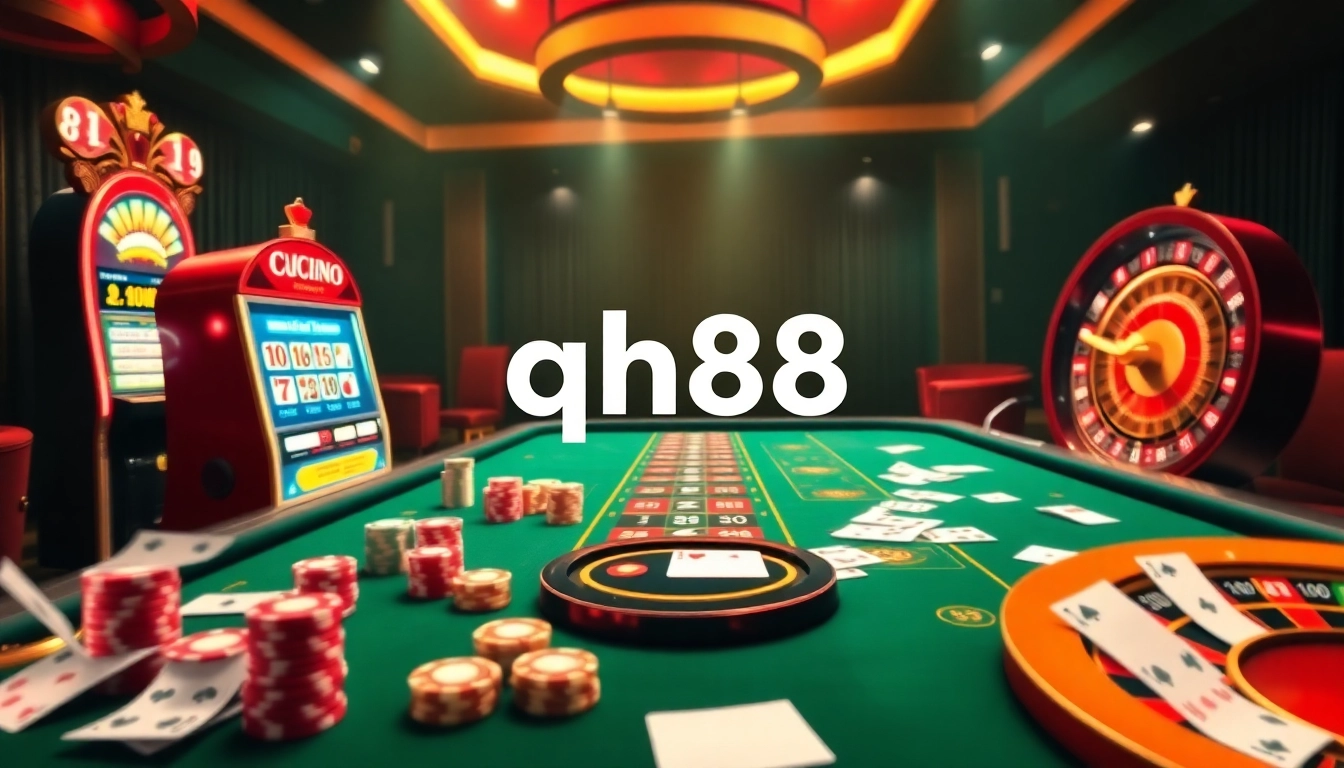 Experience the excitement at qh88 casino with vibrant tables, slot machines, and online betting action.