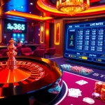 Experience the thrill of betting at ph365 casino with vibrant roulette and gaming tables.