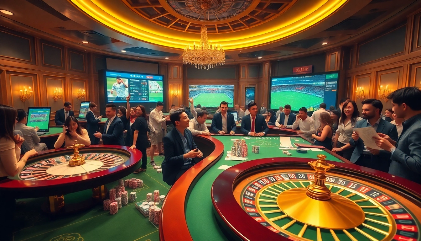 Experience the thrill of live betting on Vaoluoitv with vibrant casino elements and exciting gameplay.