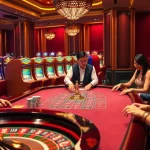 Engaging scene of QH88 table games with professional dealers and vibrant casino atmosphere.