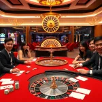 Cổng Game XIN88 showcasing an exciting atmosphere with vibrant gambling elements and engaging players.