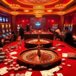 Exciting poker action at the ww88 casino with vibrant tables and colorful chips.