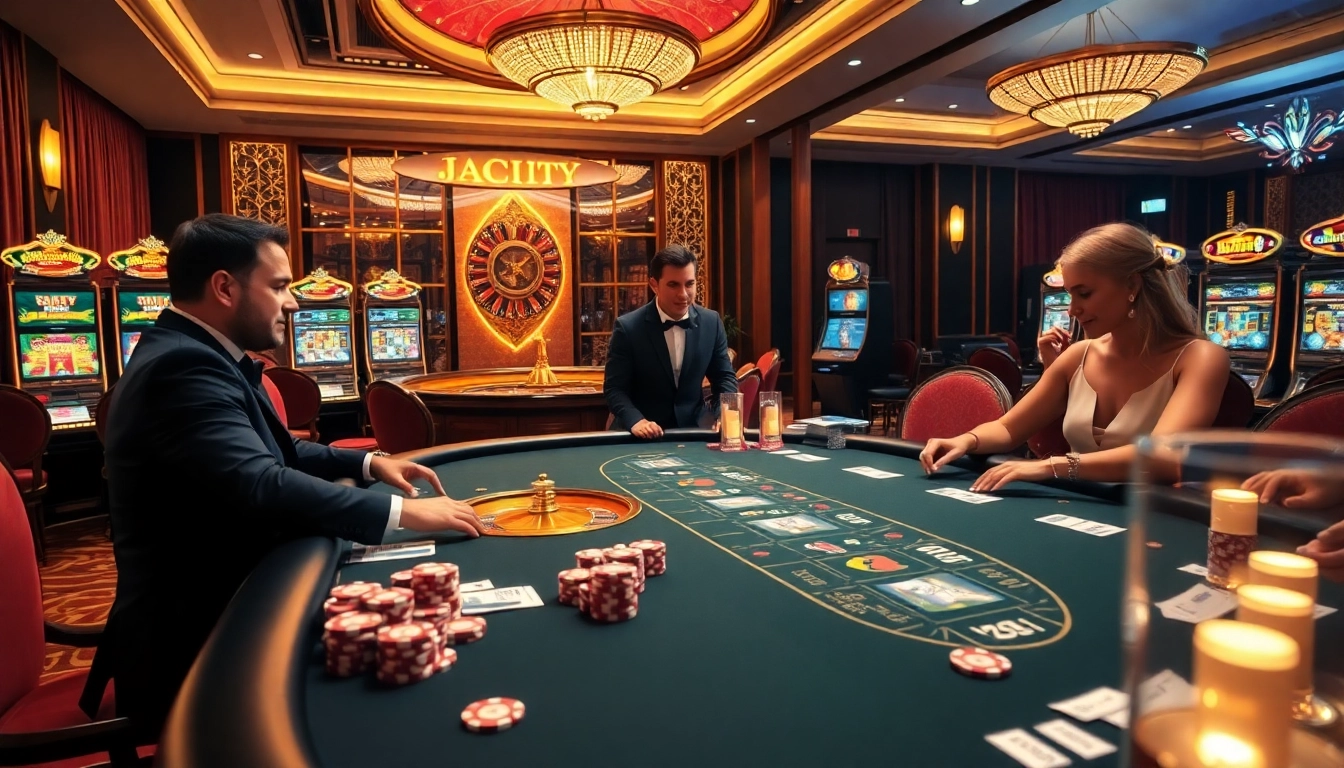 Experience thrilling gameplay at pahala4d with vibrant casino tables and high-stakes excitement.