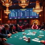 Experience the excitement of betting at OK9 THỂ THAO with engaging players strategizing at a poker table, surrounded by vibrant casino elements.