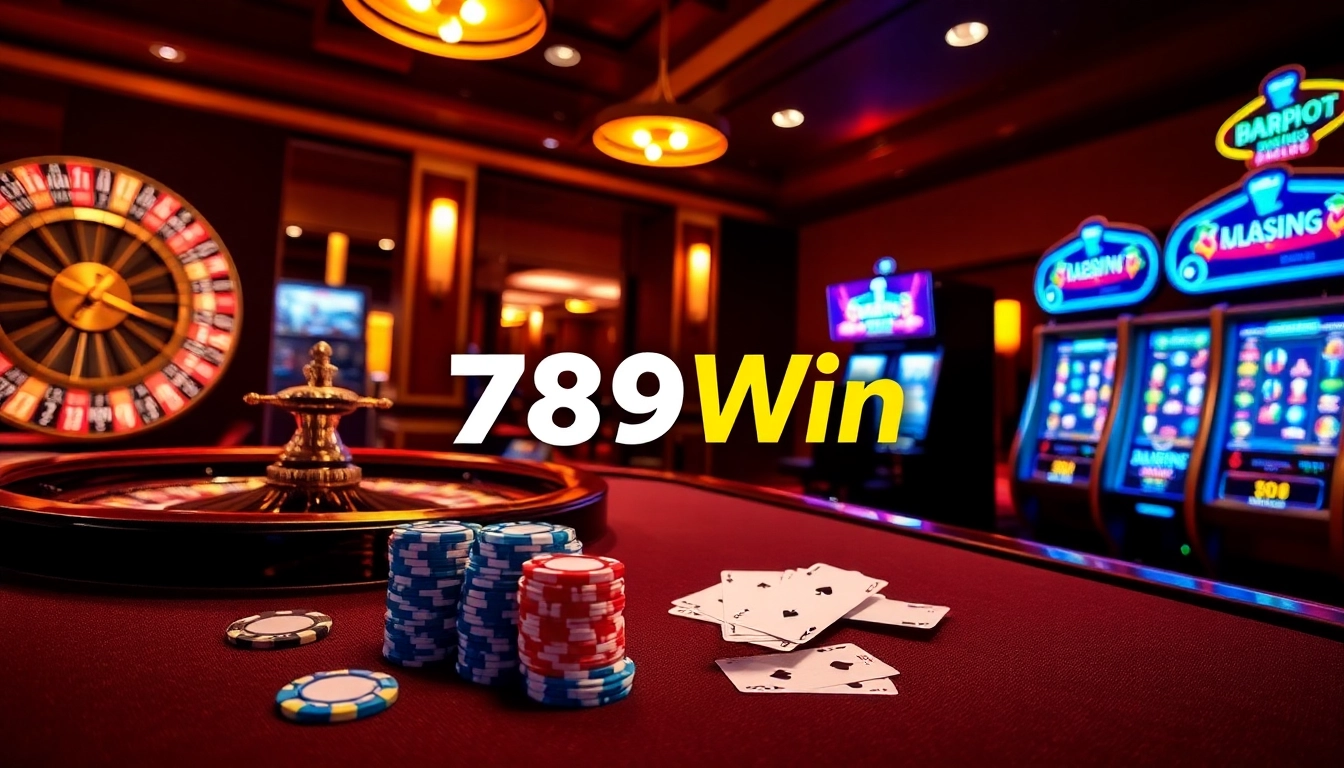 Engaged players enjoying classic casino games at 789Win with vibrant gaming elements.