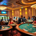 K88 gaming experience with vibrant casino tables and energetic players enjoying their games.