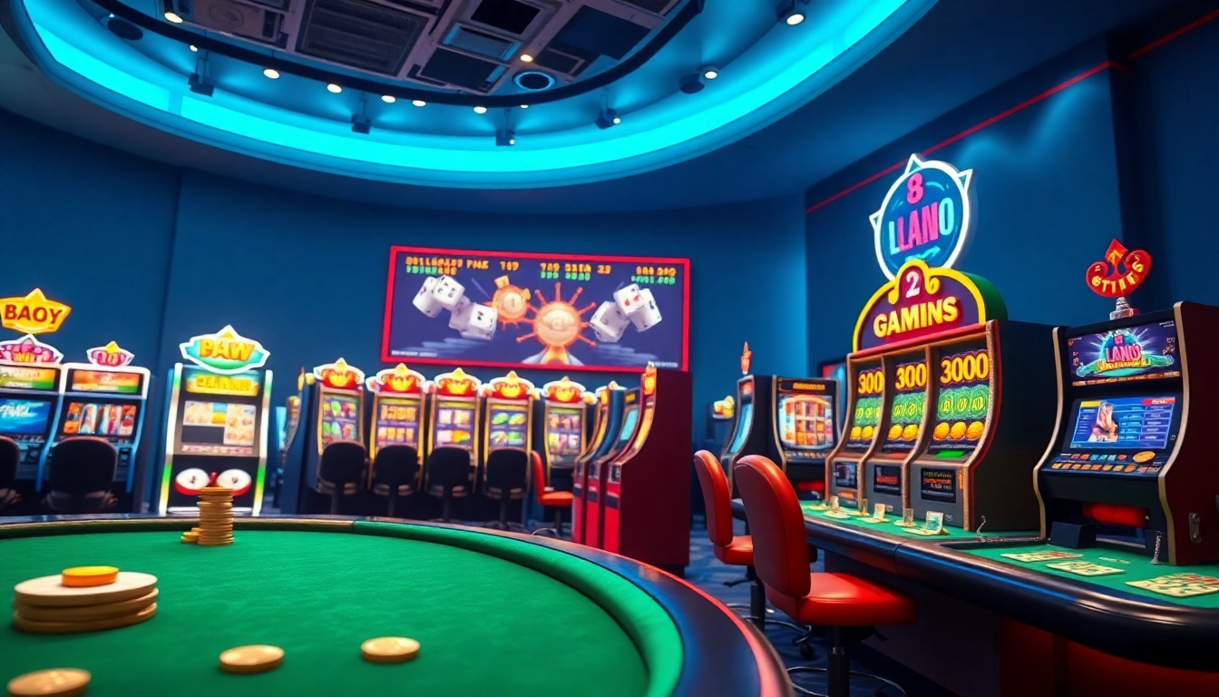 Engaging interface of Rikvip gaming platform showcasing exciting casino games and vibrant slot machines.