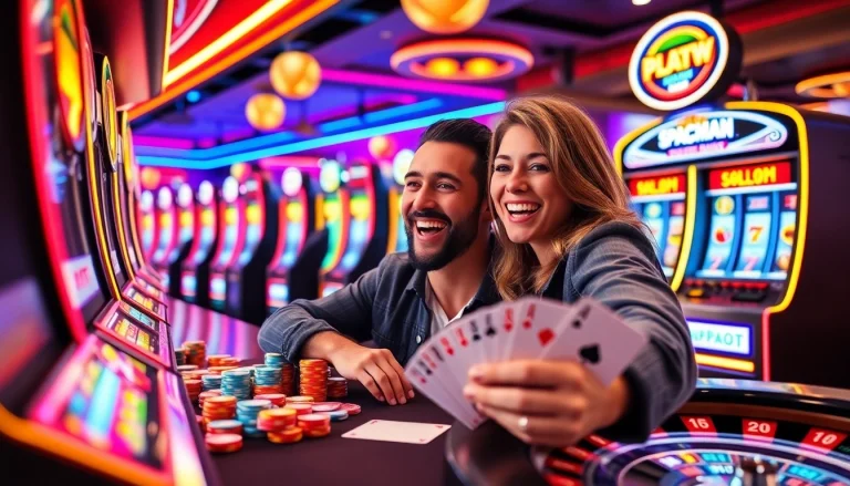 Player winning big at RAJAGACOR's Spaceman Slot amid vibrant casino lights.