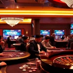 Experience RR99 BET with an exciting casino scene showcasing live poker, roulette, and vibrant gaming action.
