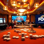 Exciting poker game scene featuring FO88 brand elements, inviting players to engage.