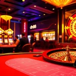 Experience the thrill of gambling at dn88 with an elegant casino scene featuring poker and roulette.
