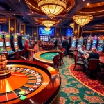 Experience the excitement of gambling at a lively casino scene featuring the essence of 28bet com.