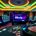 Experience the thrill of Rikvip with vibrant slot machines and elegant poker tables.