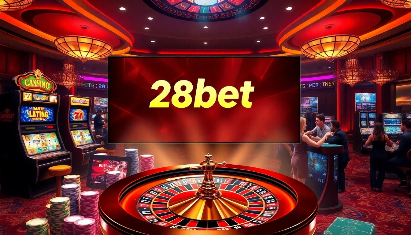 Experience the excitement of winning at 28bet with vibrant casino games and betting visuals.