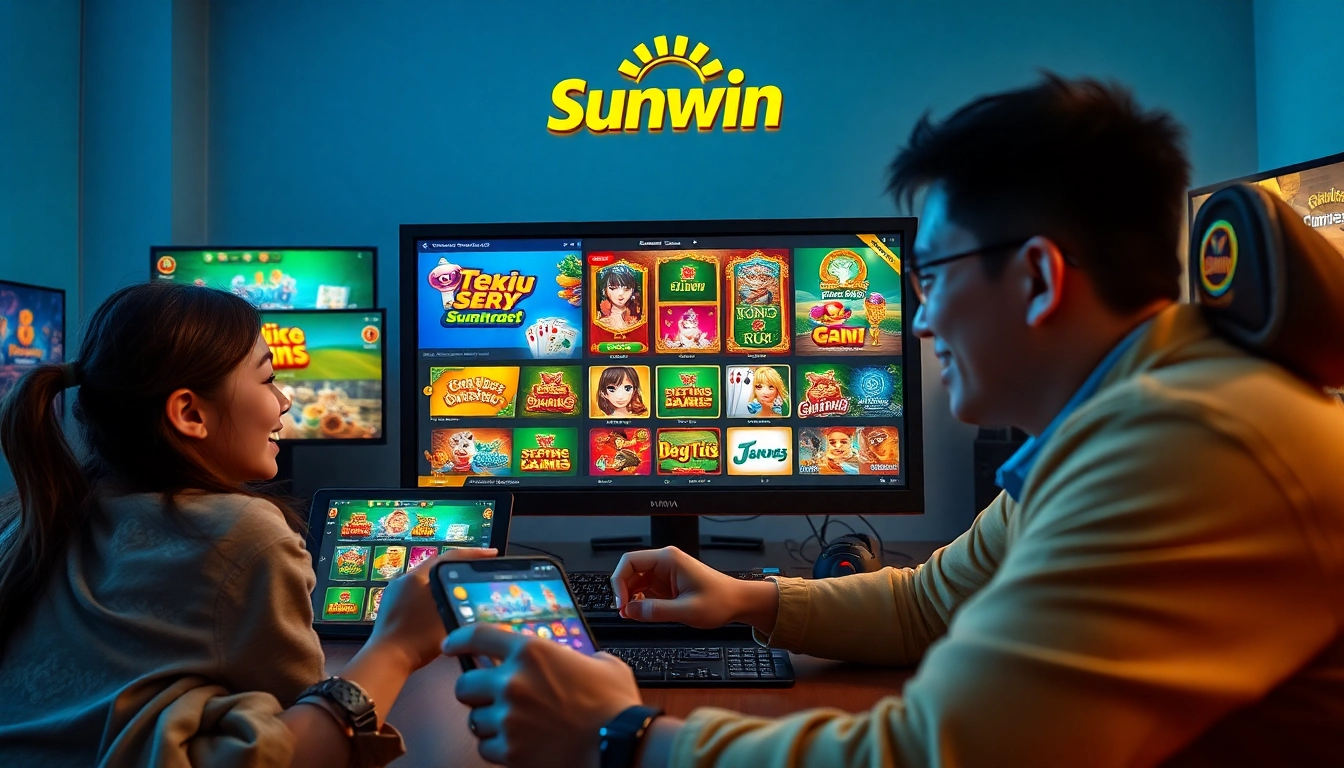 Experience online gaming with Sunwin, featuring Tài Xỉu, bài, and nổ hũ in a vibrant, user-friendly setting.