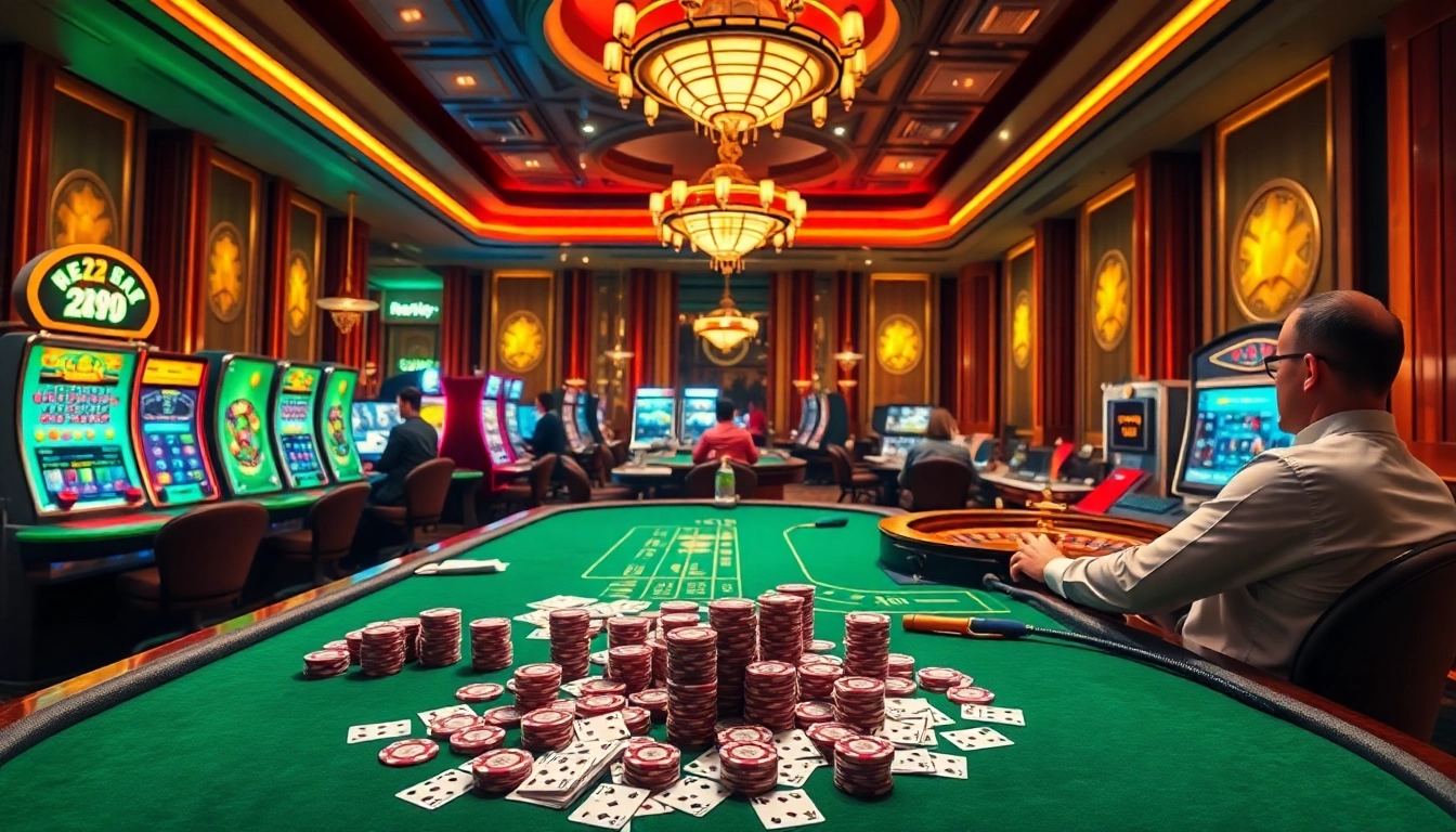 Players enjoying games at https://78wintl.org/, featuring colorful slot machines and vibrant casino atmosphere.