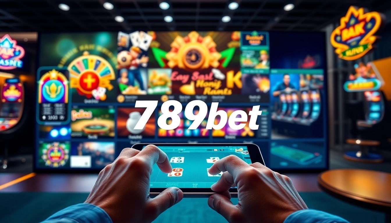 Engaging 789bet online casino interface with colorful graphics and betting options.