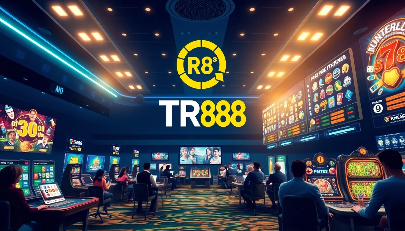 Engaging online gaming interface of TR88 showcasing diverse games and dynamic promotions.